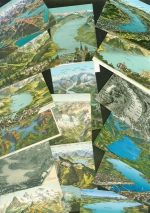 Lot mit 25 AK Landkarten Vogelperspektive einige mehrfach Sammlung Schweiz Posten 21 bis 100 AK