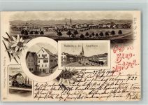 6215 Beromünster 1900 BOAKC Lithographie Marktplatz Hauptstraße 1. Buchdruckerei der Schweiz Verlag Künzli Nr 1729