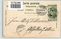 6215 Beromünster 1900 BOAKC Lithographie Marktplatz Hauptstraße 1. Buchdruckerei der Schweiz Verlag Künzli Nr 1729