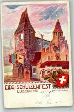6000 Luzern Lucerne 1901 Sonderstempel Bannerturm