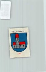 8213 Neunkirch - Vignette Wappen Kaffee Hag ca 1920-1940 Kirche