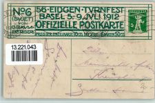 4000 Basel Bâle - 56 Eidgenössisches Turnfest Basel 1912 sign Baumberger Füllhorn