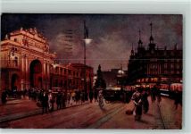 8000 Zürich Künstlerkarte Hauptbahnhof sign.
