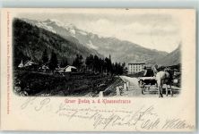 8751 Urnerboden 1900 - Urner Boden an der Klausenstrasse Pferdewagen