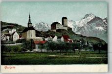7320 Sargans Foto AK Burg Kirche