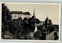 3177 Laupen BE 1929 Foto AK Schloss Kirche