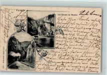 2740 Moutier 1901 - Les Gorges de Moutier , Eisenbahn, Verlag Burgy 1069 AK