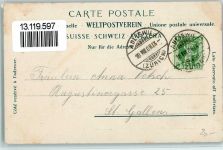 8134 Adliswil Gebrauchsspuren 1908 Lithographie