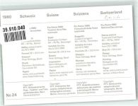 1980 Helvetia KEINE AK Bundesfeier / Pro Patria Schweiz Maximum AK