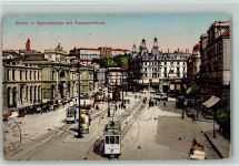 8000 Zürich 1913 - Bahnhofplatz mit Polytechnikum Tram