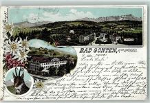 9108 Gonten 1900 Lithographie Gämse