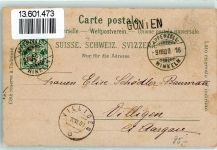 9108 Gonten 1900 Lithographie Gämse