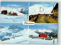 Parsenn - Bergbahn Winter Skifahrer Seilbahn Weißfluhjoch Parsennfurgga