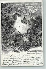 8314 Kyburg 1905 Künstlerkarte Schloss - Federzeichung AK