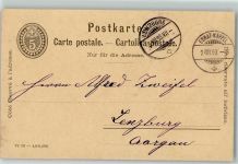 5600 Lenzburg 1893 - Postkarte Alfred Zweifel Malaga Bestellung