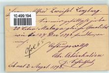 5600 Lenzburg 1893 - Postkarte Alfred Zweifel Malaga Bestellung