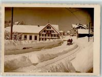 9052 Niederteufen Gebrauchsspuren Winter Pferdeschlitten Ort lt. Stempel