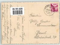 9052 Niederteufen Gebrauchsspuren Winter Pferdeschlitten Ort lt. Stempel