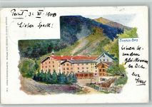 7235 Fideris Künstlerkarte 1901 Bad sign Beurmann E.