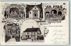 8717 Benken SG 1902 Lithographie Maria Bildstein Weihnacht-Grotte Kapelle Grotte Ölberg Gasthaus Zur Kapelle