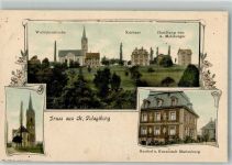 9225 St. Pelagiberg Foto AK Wallfahrts- Kirche Kurhaus Handlung Gasthaus Marienburg