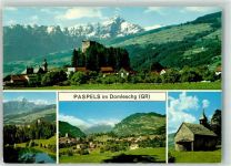 7417 Paspels Foto AK Feldpost Mob. Fifk. KP 6 Foto Gross Ruine Alt Süns Piz Beverin