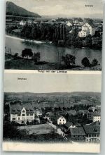 5300 Turgi Foto AK Fabrik Spinnerei Schule Bahnpost