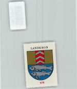 2525 Le Landeron - Vignette Wappen Kaffee Hag 1920-1940 Fische