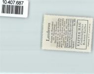 2525 Le Landeron - Vignette Wappen Kaffee Hag 1920-1940 Fische