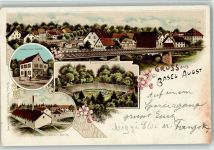 4302 Augst BL 1901 BOAKC Lithographie Handlung Gass. Sattler Amphitheater Baustein Fabrik Saline