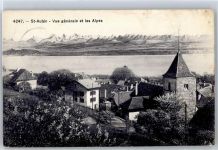 2024 St-Aubin NE - Kirche, Ortsansicht, Alpenpanorama