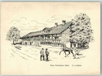 8600 Dübendorf Gebrauchsspuren sign. Stählin Fuhrhalterei Pfister Künstlerkarte Ort handschriftlich