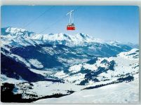 7077 Valbella - Luftseilbahn Rothorn Blick auf Parpan Churwalden Calanda