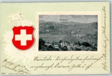 4952 Eriswil Prägedruck Wappen Lithographie