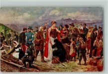 WK I Die Hilfreiche Helvetia - Rotes Kreuz Flüchtlinge , sign Weiss Helvetia 1915 Künstlerkarte