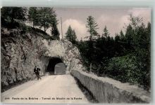2406 La Brévine Foto AK Fahrrad Tunnel du Moulin de la Roche