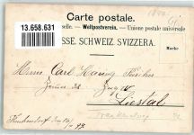 4402 Frenkendorf 1899 Gebrauchsspuren Gasthaus zum Rebstock Wein