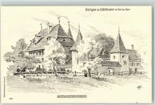 3150 Schwarzenburg Künstlerkarte Burgen und Schlösser im Kanton Bern sign. EH