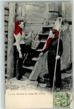 1873 Val-d'Illiez 1903 - Causerie au village