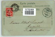 4450 Sissach 1899 BOAKC Lithographie/Mondschein Ebenrain Gebrauchsspuren, bitte Scan genau beachten!