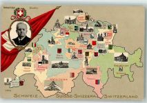 Prägedruck Bundespräsident Deucher Kantonwappen Verlag Guggenheim Nr. 14639