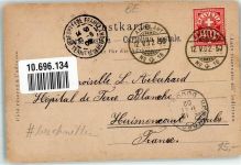 3672 Oberdiessbach 1902 Gebrauchsspuren Bahnpost Nr. 16