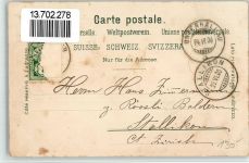 8215 Hallau 1900 BOAKC Lithographie Hotel Falken Ritter Kutsche Verlag Künzli Nr 2168