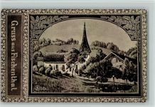 8497 Fischenthal 1919 Künstlerkarte Verlag sign Stutz - Schmuckrahmen , Tannenzapfen