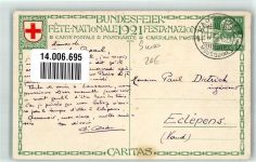 Lausanne Losanna sign. E. Beurmann Fete Nationale Caritas Krankenschwester Bundesfeier / Pro Patria Schweiz 1921 Künstlerkarte