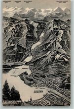 6000 Luzern Lucerne Foto AK Vogelschau Brünigbahn