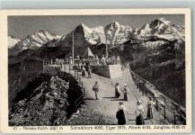 Niesen 1918 Foto AK Niesen-Kulm Aussichtspunkt