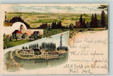 8340 Bachtel 1902 Lithographie Kirche Hinweil Fernsicht