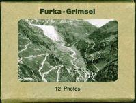 Furka FOTO KEINE AK Furka-Grimsel Lot mit 12 Kleinfotos vollständiges Set in Original Mappe; gute Erhaltung