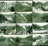 Furka FOTO KEINE AK Furka-Grimsel Lot mit 12 Kleinfotos vollständiges Set in Original Mappe; gute Erhaltung